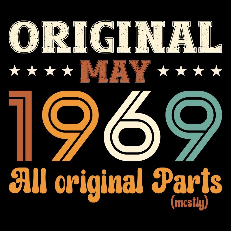 55e anniversaire mari Original mai Vintage 1969
