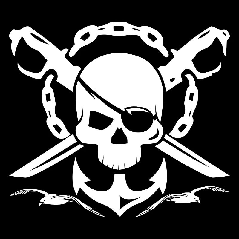 Maritim-Anker-Skull-Schwerter-Möwe-Norddeutsch
