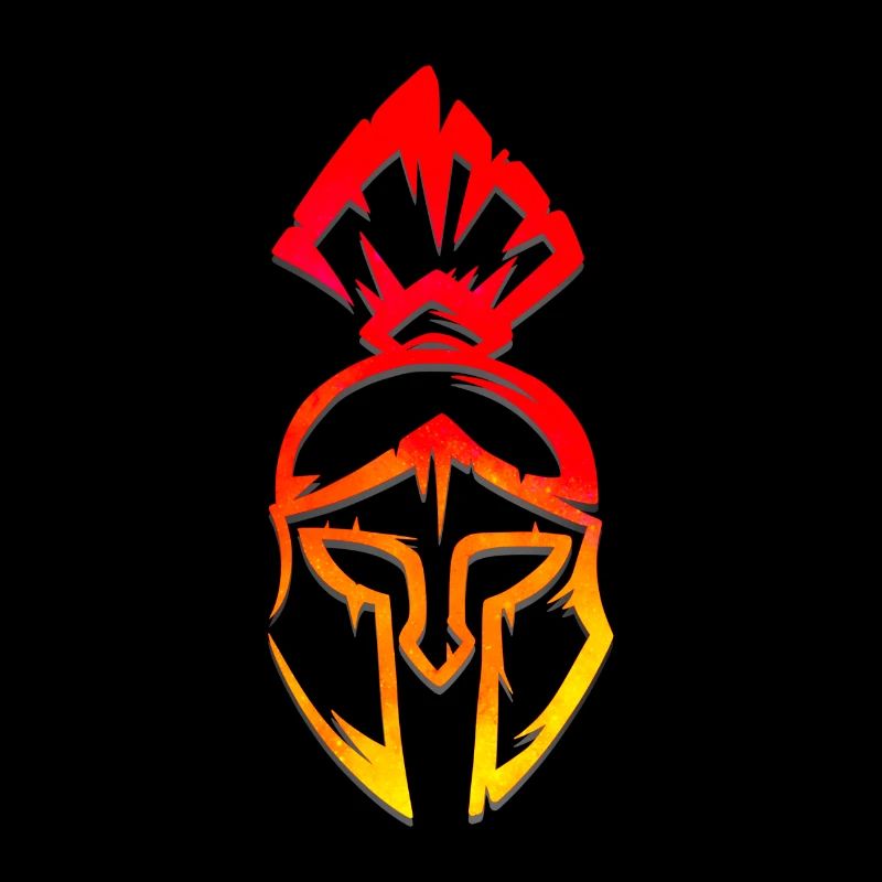 Skizzenhafter Sparta-Helm