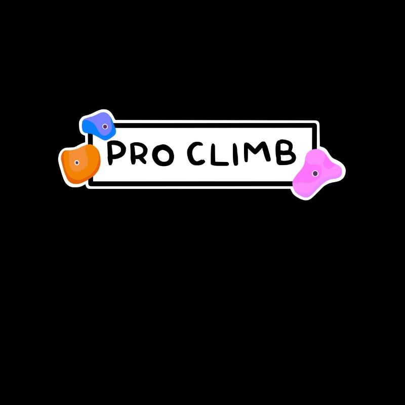 Pro climb climbing climbing team logo