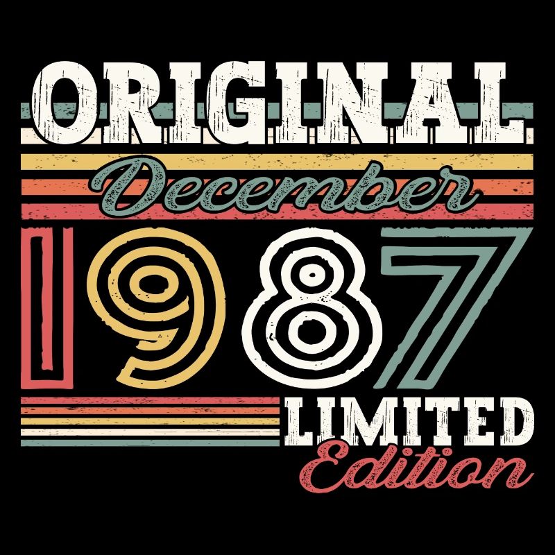 December Born 1987 35th birthday gift