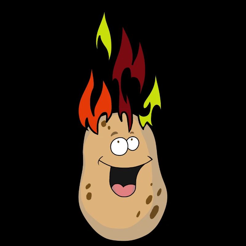 Hot potato fiery Fried potato kitchen Vegetables