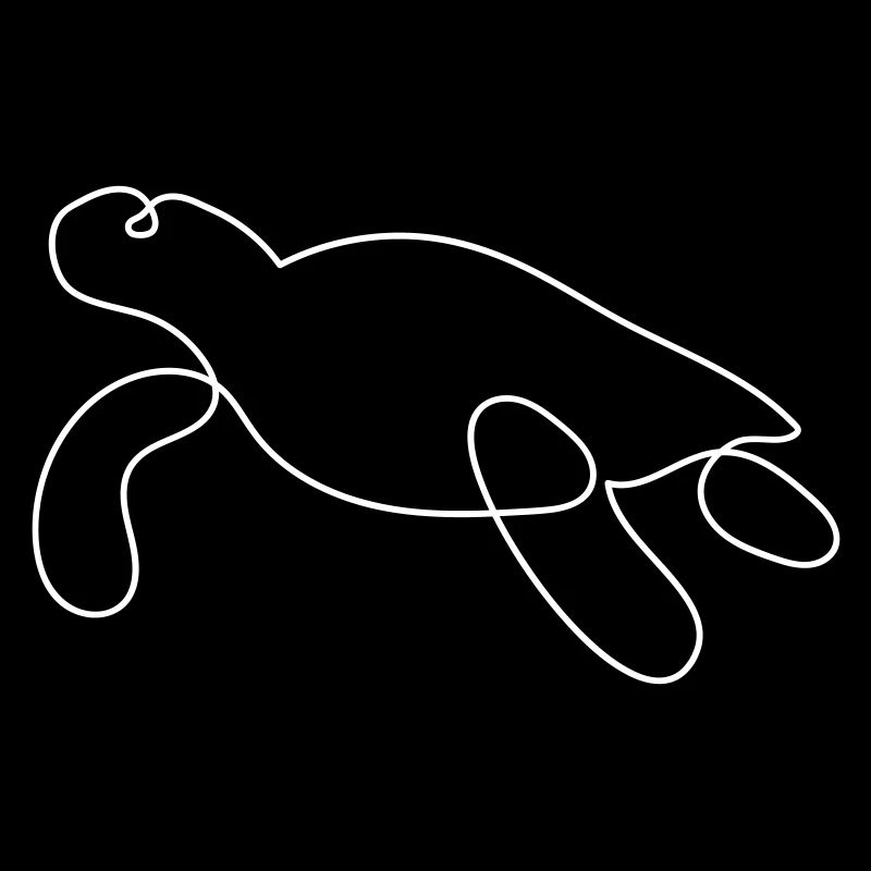 Style tortue à une ligne