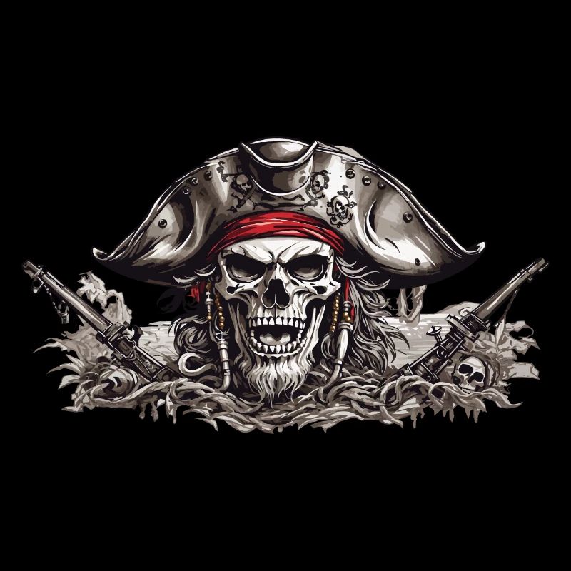 Conception de costume d’Halloween de crâne de pirate