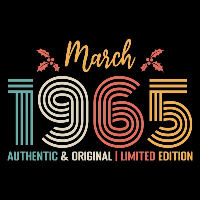 Mars 1965 anniversaire Mars 1965 rétro