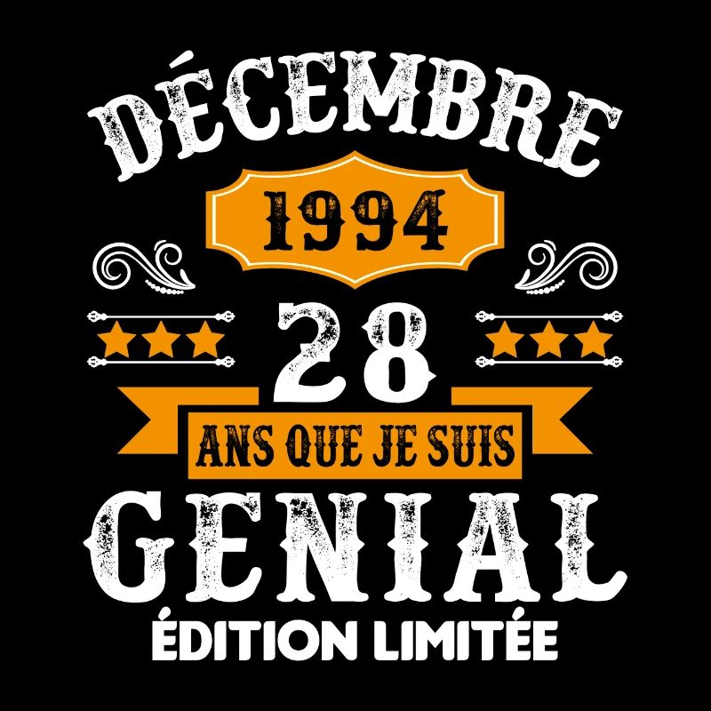 28 Ans Anniversaire Vintage Né(e) en Décembre 1994