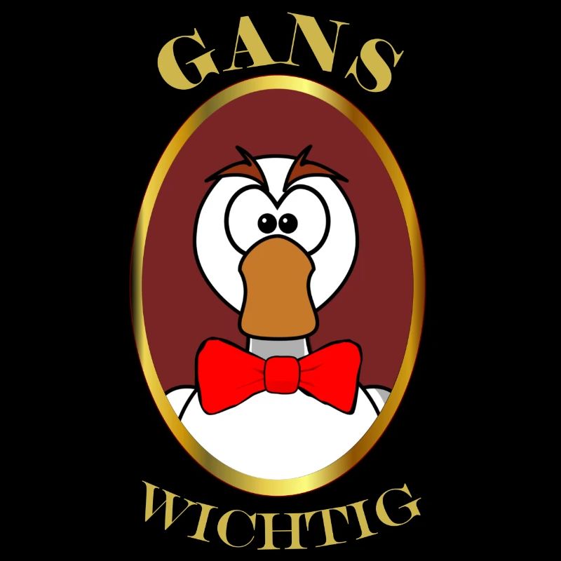 Gans wichtig mit Fliege
