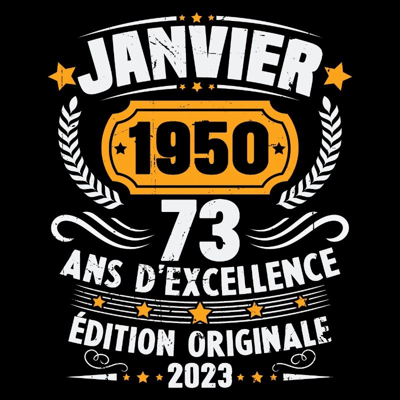 Cadeau D'anniversaire 73 Ans Janvier 1950 Vintage