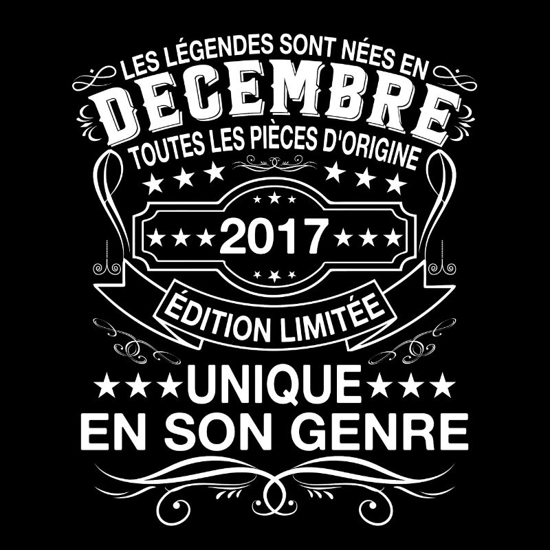 Cadeau Les légendes sont nées en Décembre 2017