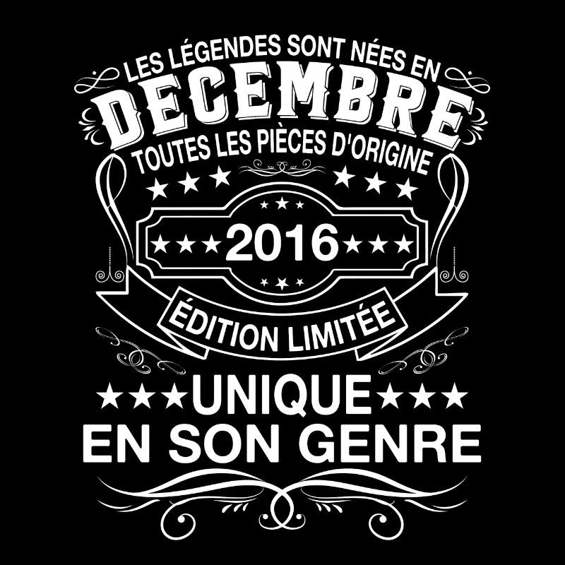 Cadeau Les légendes sont nées en Décembre 2016