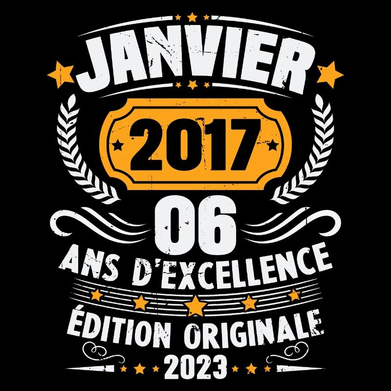 Cadeau D'anniversaire 6 Ans Janvier 2017 Vintage