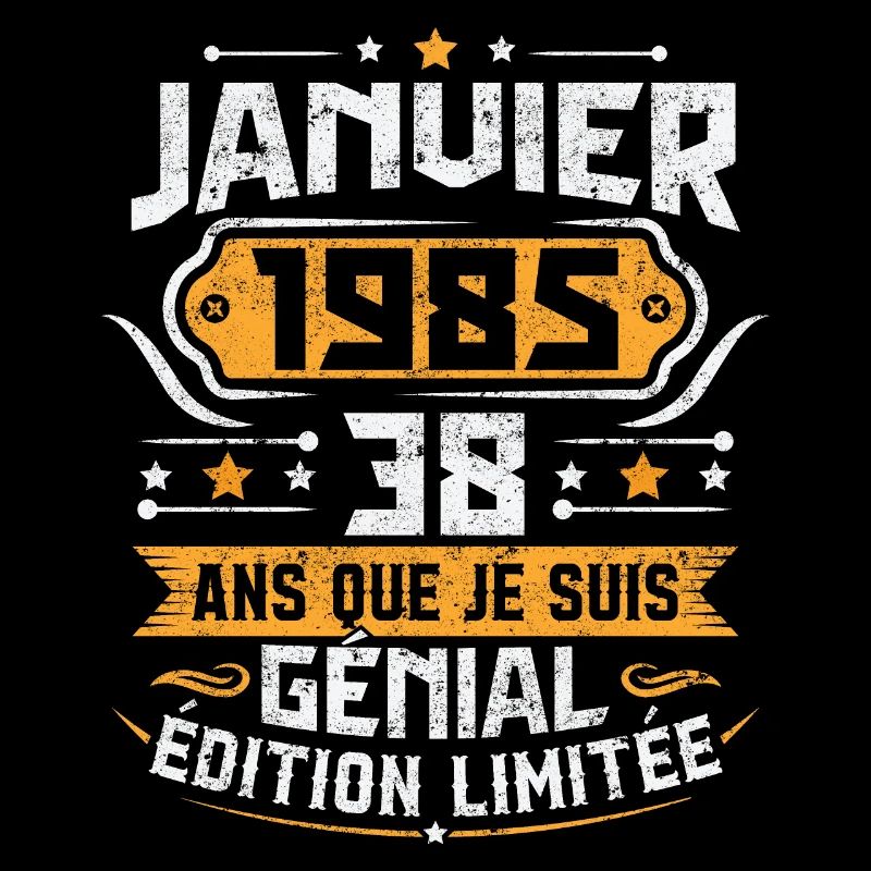 Rétro Cadeau D'anniversaire 38 Ans Janvier 1985