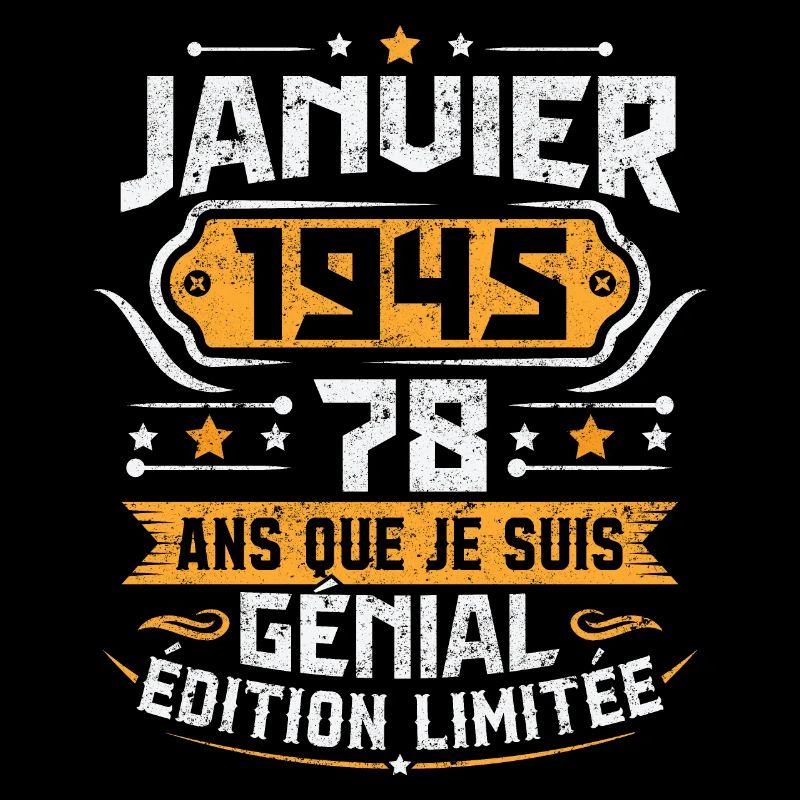 Retro birthday gift 78 years January 1945