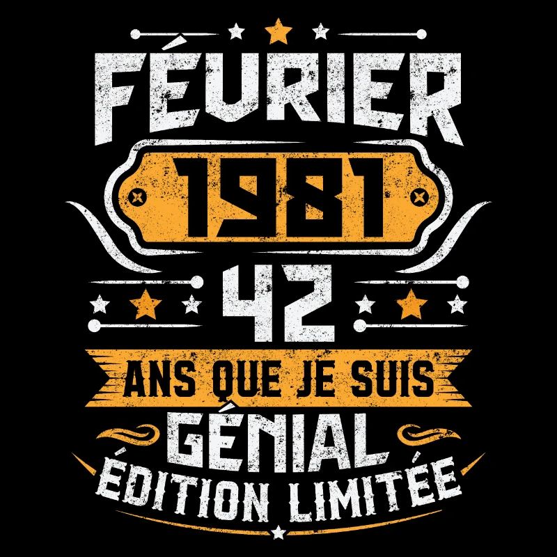 Rétro Cadeau D'anniversaire 42 Ans Février 1981