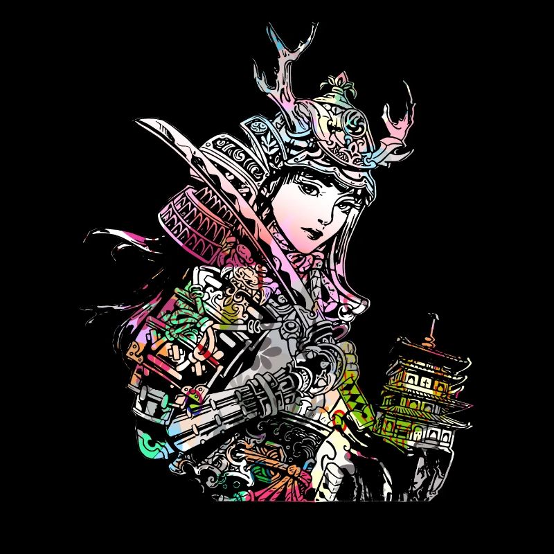 Japanese Geisha Sword Samurai Warrior 113