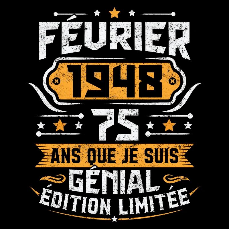 Rétro Cadeau D'anniversaire 75 Ans Février 1948