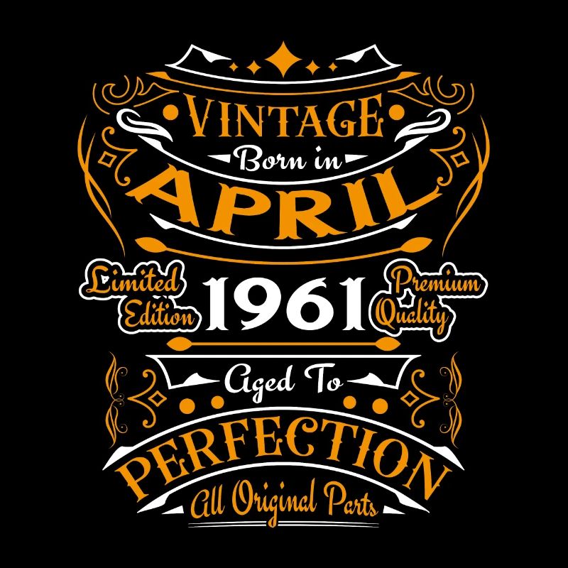 Vintage geboren im April 1961 Geburtstagsgeschenk