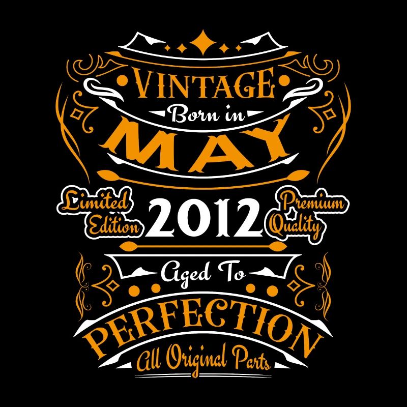 Vintage Born in May 2012 Birthday Gift