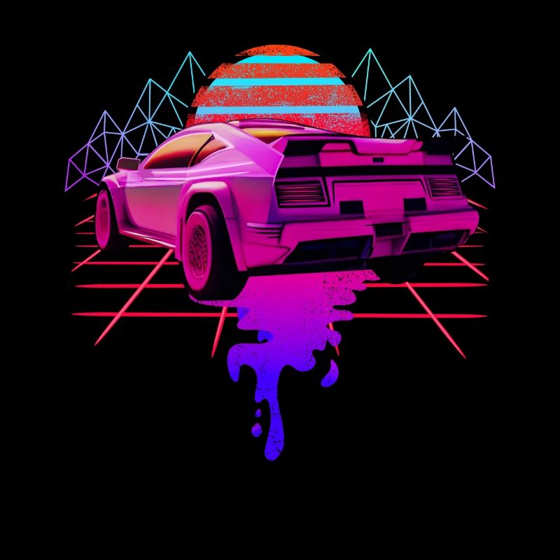 Retro Wave Racing Supercar