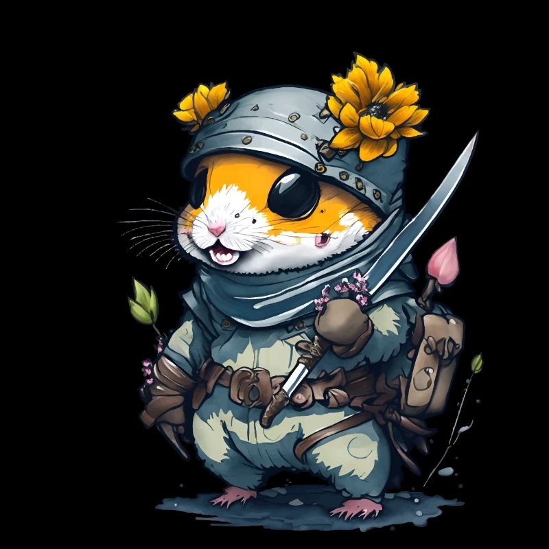 With this design you will become a ninja hamster