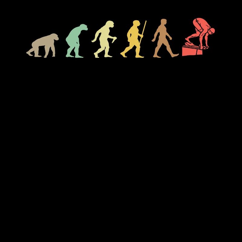 Swim Retro Swimming Evolution Funny swimmer