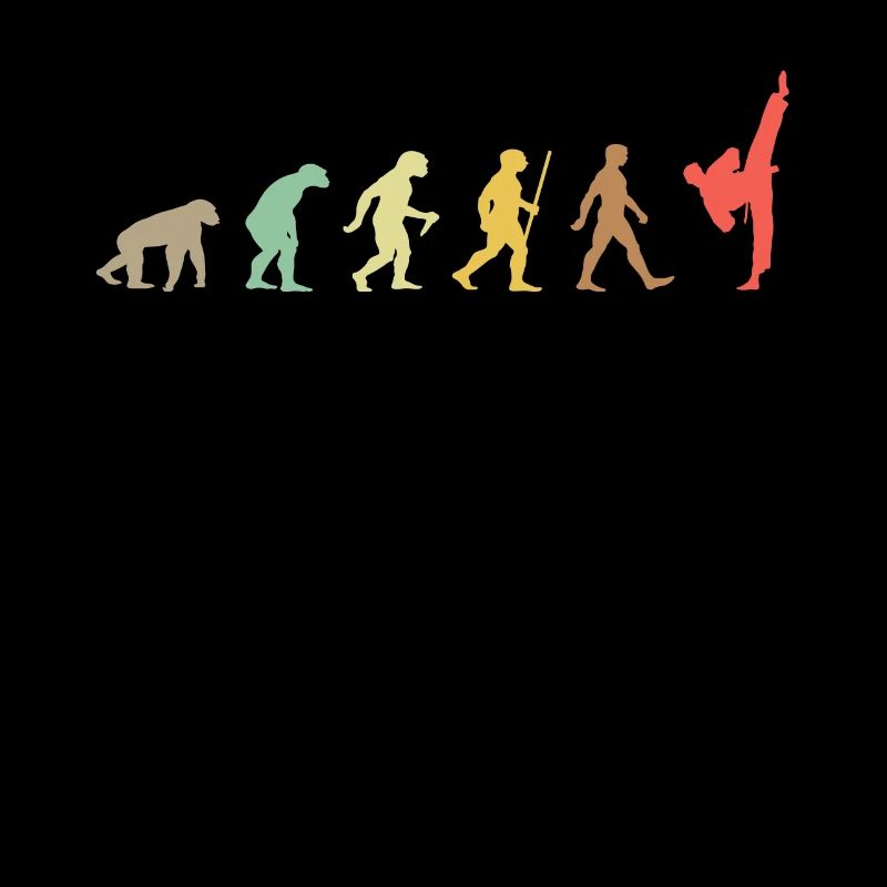 Vintage Karate Retro Kampfkunst Evolution