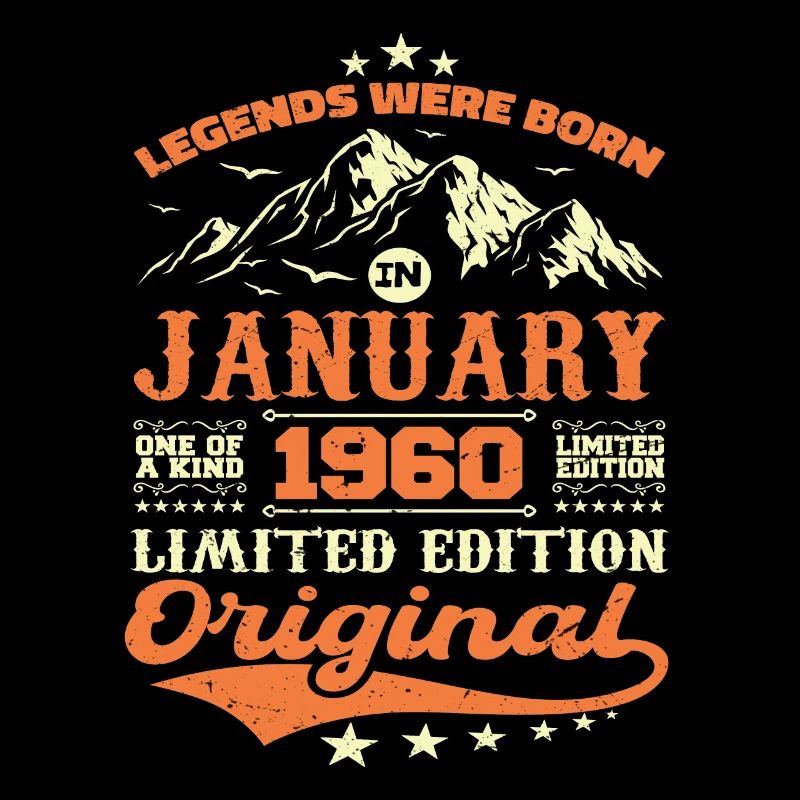 Legendary Since January 1960 Vintage Retro 1960's