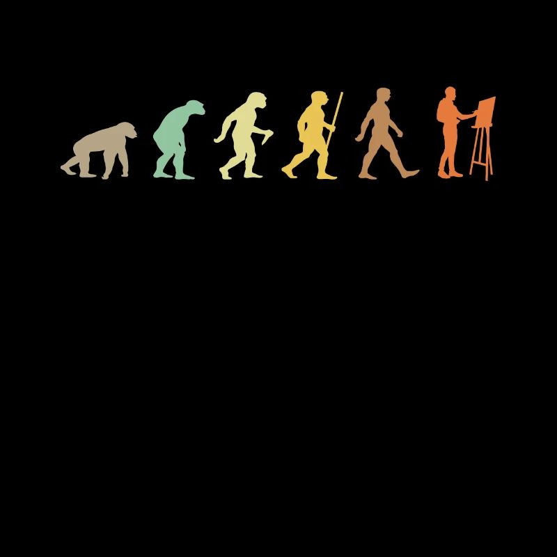 Malerei Retro Künstler Kunst Evolution Farbpalette
