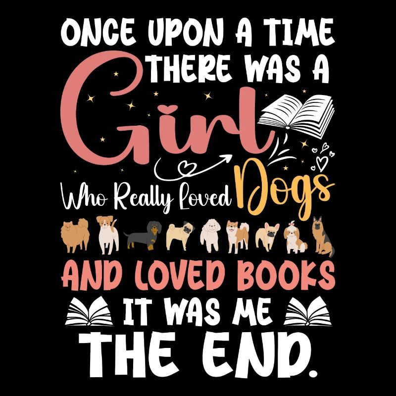 Ein Mädchen, das Hunde und Bücher liebte