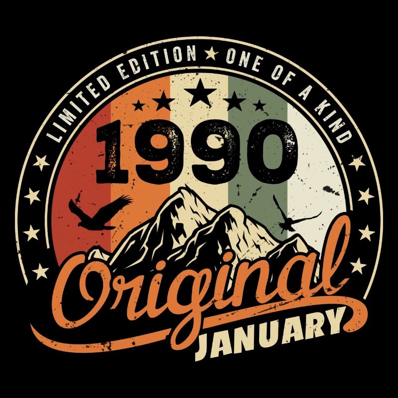 Original Né en Janvier Anniversaire | Janvier 1990