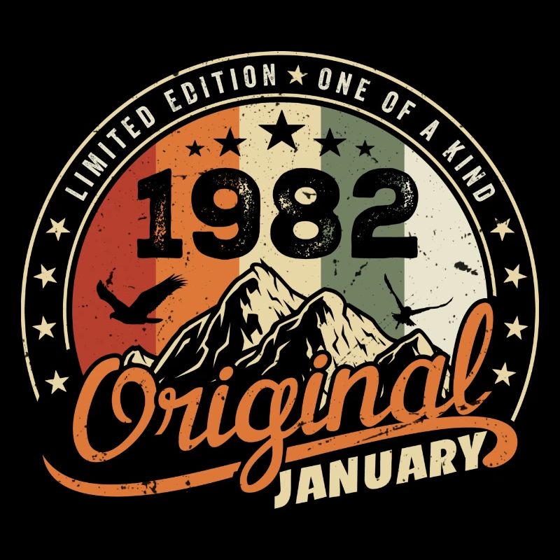 Original Né en Janvier Anniversaire | Janvier 1982