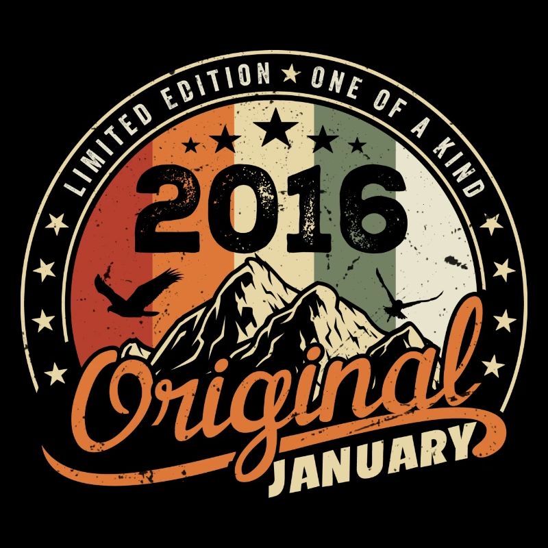 Original Né en Janvier Anniversaire | Janvier 2016