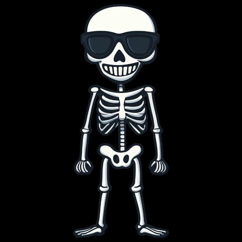 Skeleton Comic Halloween Cool