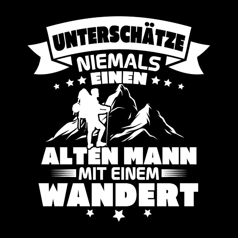 Alten mann mit einem wandert