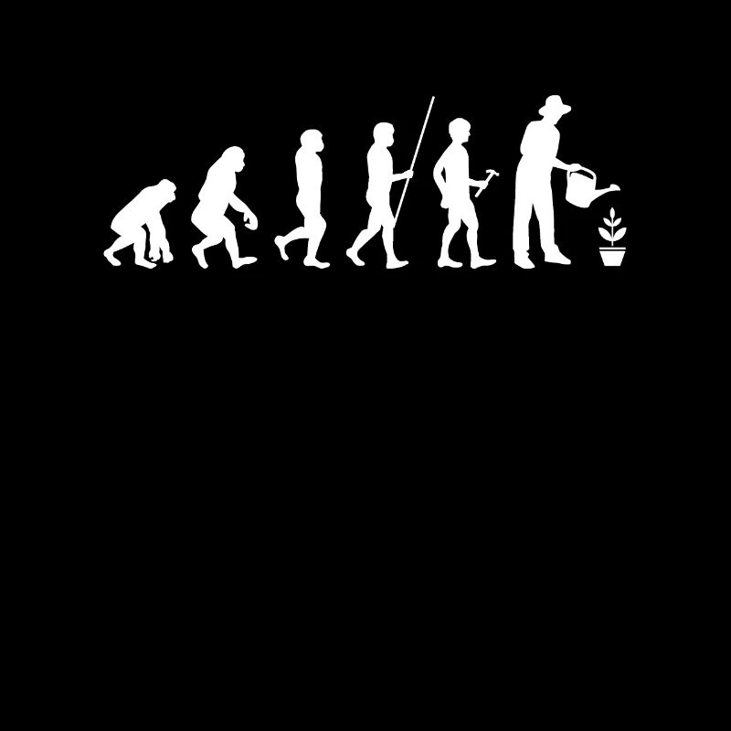 Evolution Gartenarbeit Humor Geschenk
