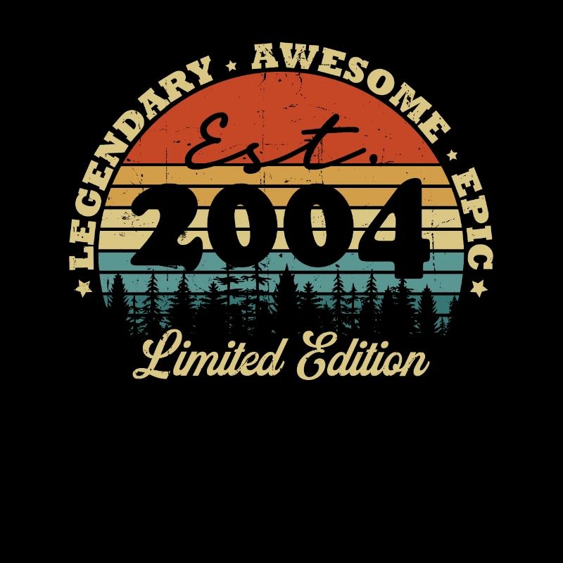 Millésime 2004 Vintage Anniversaire Rétro