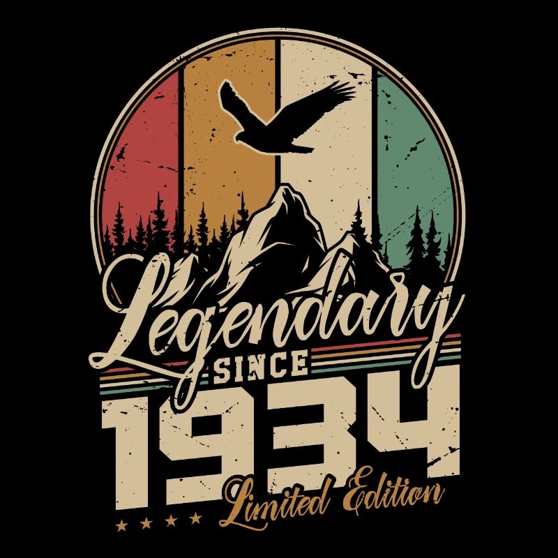 Legendary Since 1934 Vintage Birthday Gift