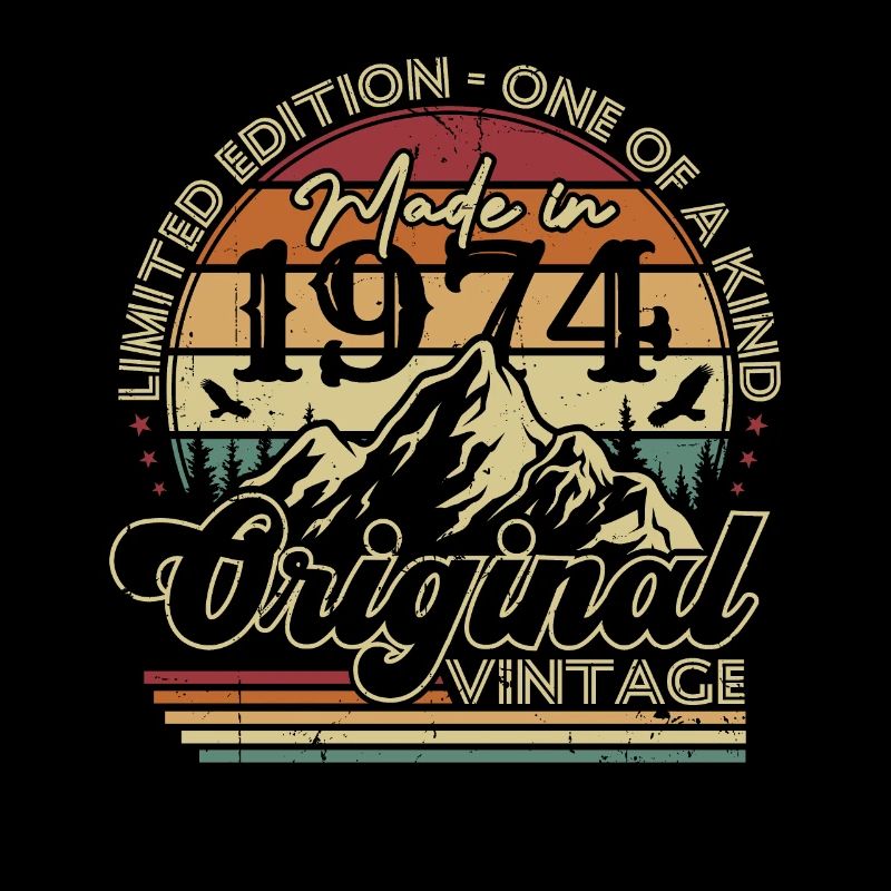 Original 1974 Vintage Retro Geburtstagsgeschenk