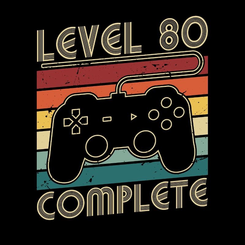 Level 80 Complete 80 Jahre Geburtstags Geschenk