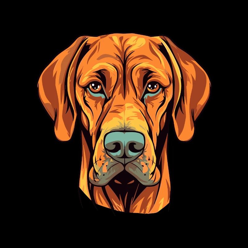 Rhodesian Ridgeback Hunderasse Aquarell Karikatur K