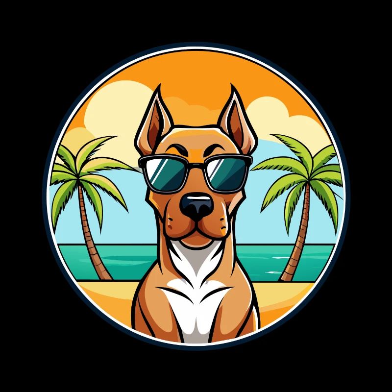 Rhodesian Ridgeback Hunderasse Cartoon Sonnenbrille