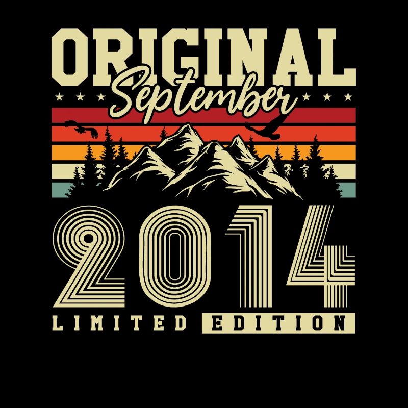 Original September 2014 Vintage Birthday Retro