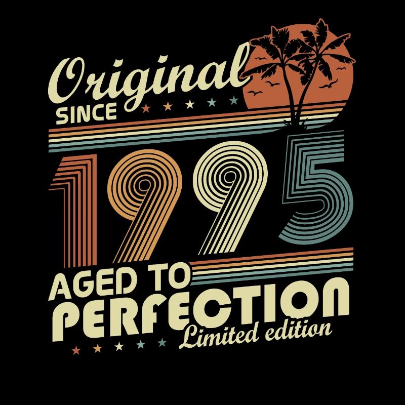 Original 1995 Vintage Vintage Anniversaire Rétro
