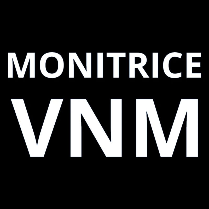 Logo Monitrice VNM Floqué Blanc, 1Face
