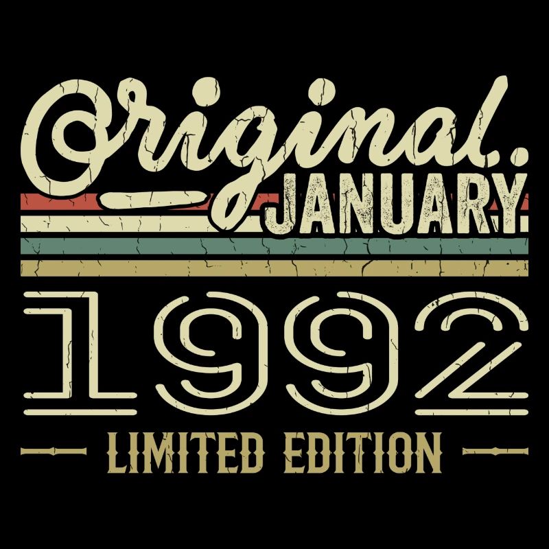 Janvier 1992 anniversaire Janvier 1992 cadeau 1992