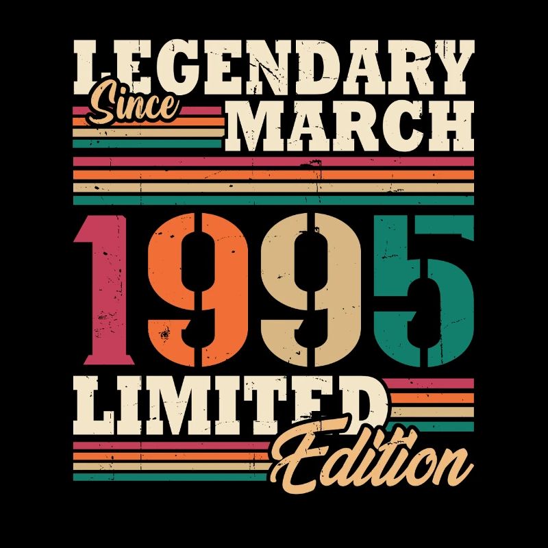 Vintage 1995 March Retro Birthday Gift
