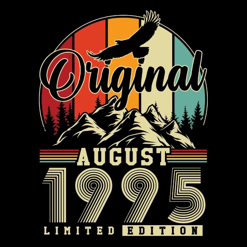 Original Août 1995 Vintage Anniversaire