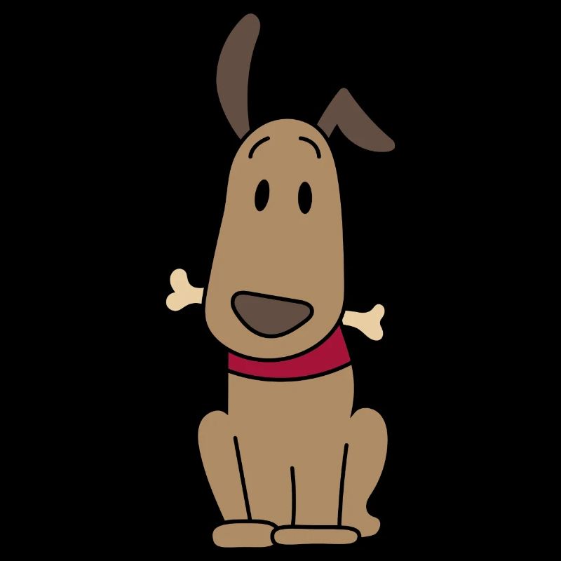 Hund mit Knochen