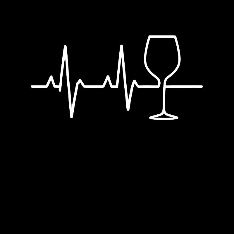 Wine is my pulse – heartbeat design