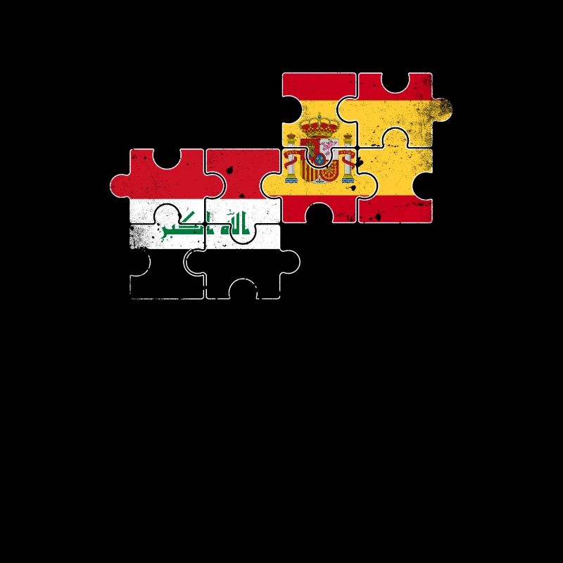 Irak Spanien Vintage Flagge Spanisch Iraker